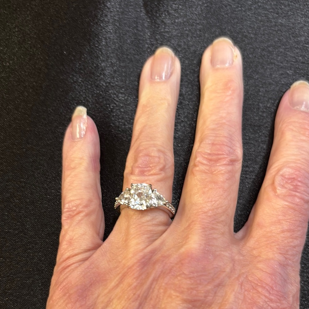 Elegant Platinum Clad ring from QVC